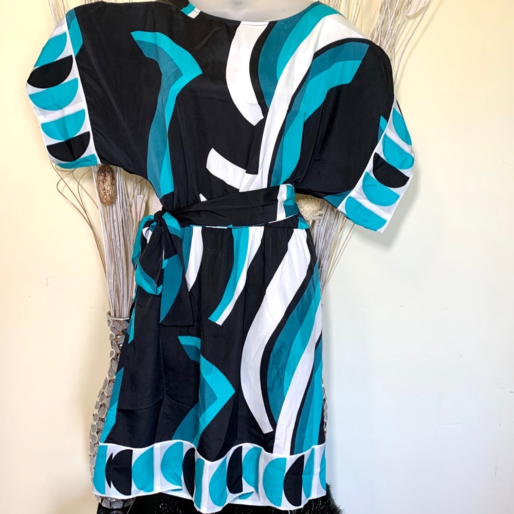 New York & Company business wear turquoise dress